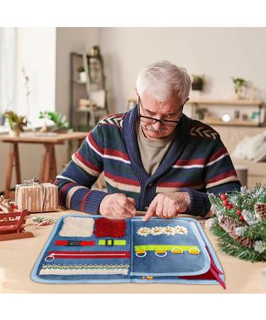 dementiia Blanket Versatile Fidget Book Elderly Loss Fidget Toy Sensory Activity Book Sensory Training Blanket Sensory Pad Blanket for Adults with dementiia alzheiimer's and Asperger's - Buy Online on GoSupps.com