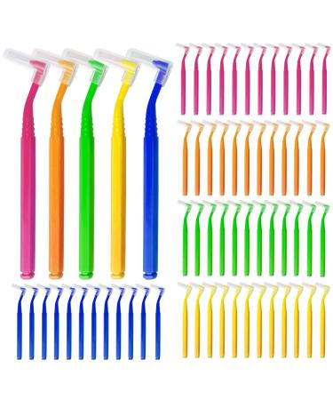 Skhaovs 60 L-shaped interdental brushes interdental brushes dental floss brushes dental floss sticks dental gear cleans between Maintain oral Dental Hygiene (60 pieces) yellow - Buy Online on GoSupps.com