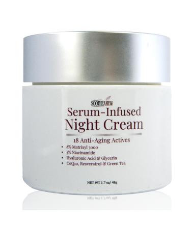 Anti-Aging Face Cream Serum 8% Matrixyl 3000 Serum Cream Multi Peptide Serum Cream Deep Wrinkle Repair Serum for Mature and Dry Skin Serum Infused Night Cream 1.7 Fl Oz