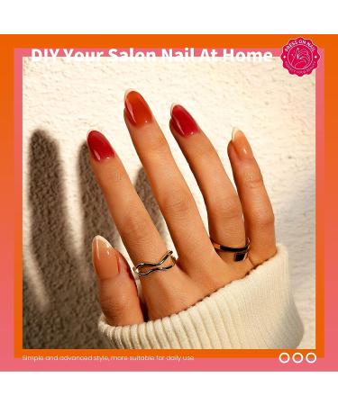 300Pcs Short Almond Nail Tips for Nail Extension - Full Cover Soft Gel Fake Nails with Stand - Buy Online on GoSupps.com