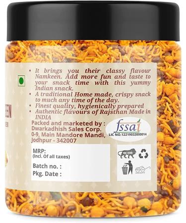 AOZA Dhawak Rajasthani Mixture Namkeen - 200 GMS. (Delicious Normal Spicy) Jar Pack  - Buy Online on GoSupps.com