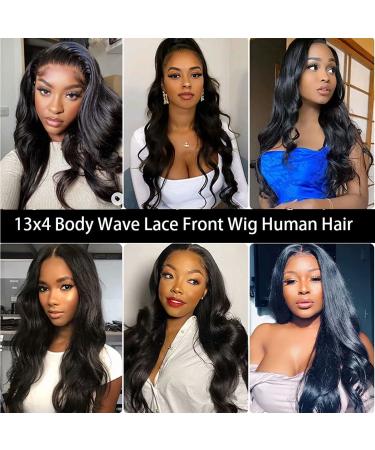 18 Inch HD Transparent Lace Front Body Wave Wig | Brazilian Virgin Human Hair | 150% Density | Natural Black Female Wig - Buy Online on GoSupps.com