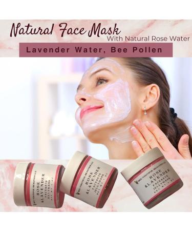 Rose & Lavender Jelly Face/Under Eye Mask | Brightening & Nourishing Skin Treatment | Natural Rose Water & Bee Pollen | 1 OZ - Buy Online on GoSupps.com