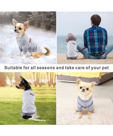 Mosucoirl Pets Cat & Dog Winter Sweater - Comfortable Fleece Coat for Small & Medium Dogs - Warm Puppy Clothing in Gray - Buy Online on GoSupps.com