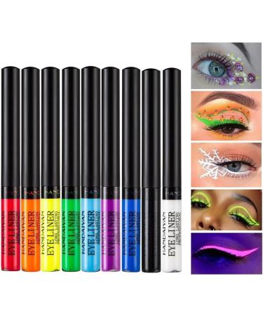Liquid Colored Eyeliner Pencils Fluorescent Eye Liner Neon Eyeliner Waterproof Halloween Eyeliner Rainbow Eyeliner Matte Colored Eye Liner Multichrome Liquid Eyeliner Quick Dry Eyeliners (Colo - Buy Online on GoSupps.com