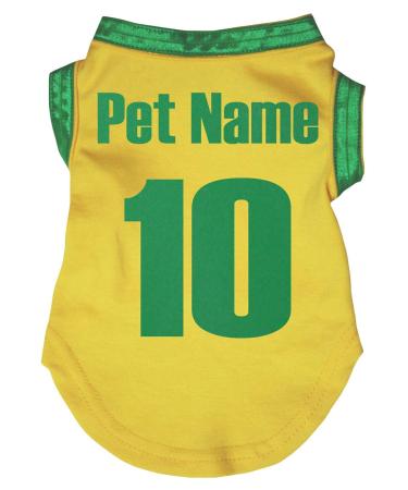 Petitebelle Puppy Clothes Dogs National 10 Cotton Jersey Customizable Brazil XX-Large