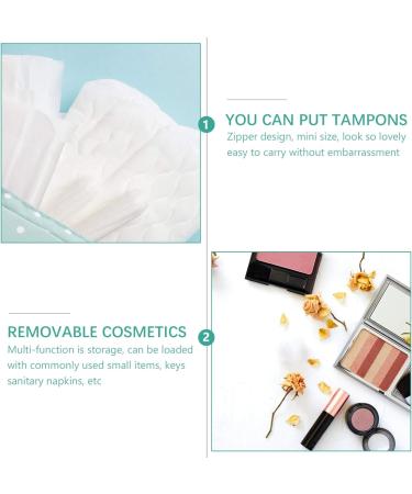 Healifty Menstrual Pad Bag - 2 Pcs Portable Sanitary Napkin Storage Pouch for Women - Travel/Home Essential - Buy Online on GoSupps.com
