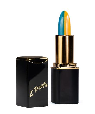 L'Paige (L09 BLUE/YELLOW Split-Stick Lipstick  Aloe Vera Based  Long-lasting  Moisturizing