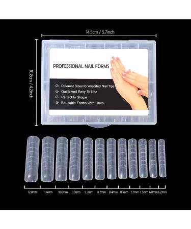 BNG 120-Piece Dual Shapes Nail Tips Set Professional Ballerina & Flat Square Extensions for Polymer Gel | Complete Coverage - Buy Online on GoSupps.com