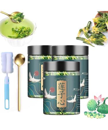 Lotus Seed Core Tea for Man Lian Zi Xin Tea Liver and Kidney Care Tea Dried Lotus Plumule Lotus Embryo Tea Liver Care Tea Men's Conditioning Tea (3 Pcs)