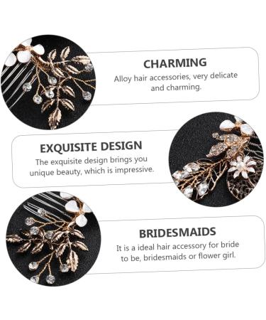 FRCOLOR 1pc Bridal Comb Women Headdress Pearl Hair Pin Bridal Side Comb Crystal Headpiece Wedding Hair Comb Hair Teasing Comb Tiara Bride Hair Comb Decorate Manual Women's Alloy - Buy Online on GoSupps.com