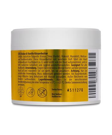 Cocoa & Vanilla Body Butter 250g | Natural Moisturizer for Very Dry Skin | Luxurious Skin & Hand Care - Buy Online on GoSupps.com