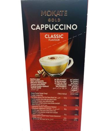 Mokate Gold Cappuccino Classic Flavour Instant Coffee 2 boxes x 8 12.5g sachets - Buy Online on GoSupps.com