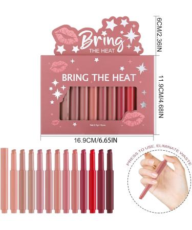 Lip Pencil - Long-Lasting Nourishing Intense Pigment | Glossy Lipstick for Makeup - For Mother Wife Girlfriend Friends Travel Home University Dates Beach - Buy Online on GoSupps.com