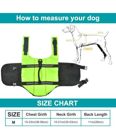 Buy PiliStar Adjustable Dog Life Jacket with Airbag Handle - Reflective Stripes M Green - Best International Shipping - Buy Online on GoSupps.com