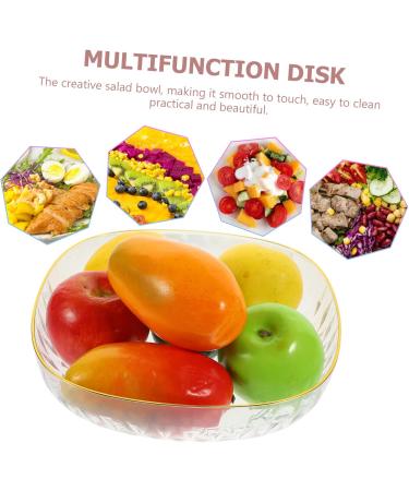 Anneome Kitchen Dried Serving Bowl Dessert Plastic Container Candy Fruit Household Food Storage Reusable 23.5X23.5X6CM White - Buy Online on GoSupps.com