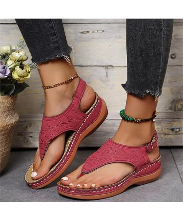 Orthopedic Arch Support Leather Sandals - Wellmesi Diabetic Walking Sandals for Women, Blue 39 - Buy Online on GoSupps.com