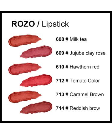 ROZO Ink Airy Velvet Lipstick - High-Pigmentation Lightweight & Long-Lasting | Smudge-Resistant RZ-Tomato Red-712 - Shop Internationally - Buy Online on GoSupps.com