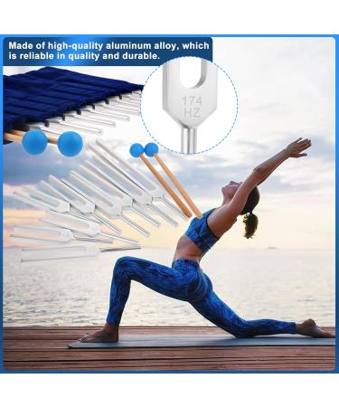 Dreld 9 Solfeggio Tuning Forks Kit Healing Forks with Silicone Hammer and Bag for DNA Repair Healing Sound Therapy Perfect Healing Musical Instrument Balancing Healers Vibration Silver - Buy Online on GoSupps.com
