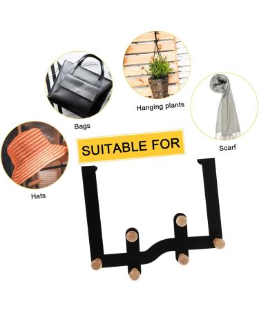 GLEAVI 6 Door Hook Metal Storage Rack Over The Door Towel Rack Over The Door Clothes Hanger Hangers Porch 30X23CM Black - Buy Online on GoSupps.com