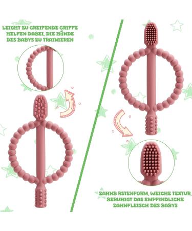Utensilsto 4-Piece Baby Bite Ring Set | Dental Aid & Teething Toys for Infants 3 Months+ | Safe & Fun Chewing Toys for Boys & Girls - Buy Online on GoSupps.com