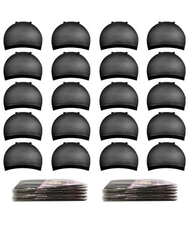 MORGLES Wig Caps Stretchy Nylon Stocking Caps for Wigs for Women 20 Pack Black - Buy Online on GoSupps.com