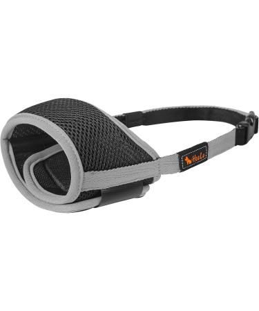 Adjustable Heele Dog Muzzle - Breathable & Safe for Small/Medium Dogs - Prevents Biting Chewing Barking (XS Gray) - Buy Online on GoSupps.com