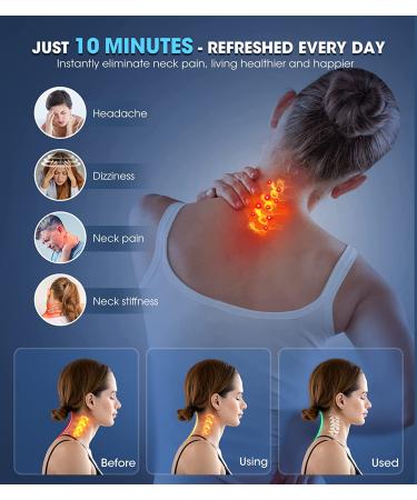 Octifie Odorless Neck Stretcher for Neck Pain Relief | Ergonomic Cervical Traction Device & Chiropractic Pillow | Spine Alignment & Shoulder Relaxer for TMJ Headache | Blue - Buy Online on GoSupps.com