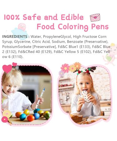 12pcs Edible Food Coloring Pens - Fine&Thick Tip, Food Grade Decorator Pen for Cookies, Fondant, Easter Eggs - Edible Gourmet Writer - Buy Online on GoSupps.com