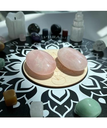 Buy Xiannvxi 2.4' Polished Rose Quartz Worry Stone - Natural Gemstone for Reiki & Energy Healing - Ideal Palm Pocket Massage Tool - Shop Internationally! - Buy Online on GoSupps.com