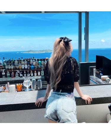 Large Hair Bows Clip Girls Hair Accessories Bow Black Hair Clips Large Women's Hair Clips with Bows Hair Bows Hair Bows with Clip Closure for Girls Women Party Wedding - Buy Online on GoSupps.com