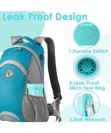 Wimans Dog Water Bottle - Portable & Leak Proof 12oz/19oz Dispenser - Dishwasher Safe, Easy to Carry - Ideal for Walking, Hiking, Travel - Food Grade Plastic - Mint Green - Buy Online on GoSupps.com