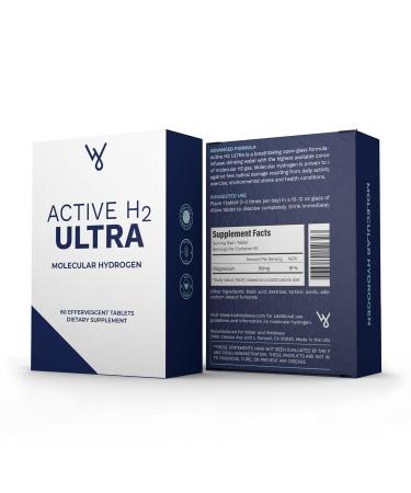 Active H2 Ultra Hydrogen Water Tablet - Boost Health, Immunity, & Antioxidants - 60 Tablets (Unflavored) - Buy Online on GoSupps.com