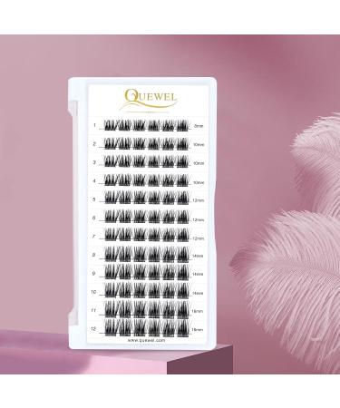 Buy 02-D-12mm D Curl Individual Eyelashes - Natural Single Quwel Eyelash Segments for DIY Extensions | 1 Piece Pack - Buy Online on GoSupps.com