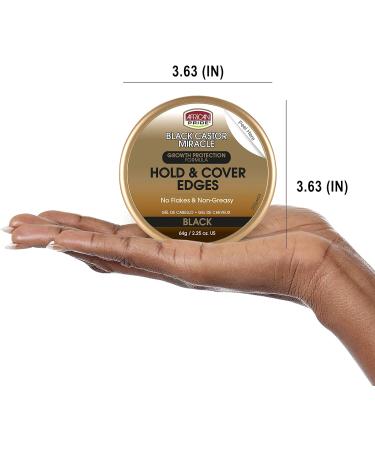 African Pride Black Castor Miracle Black Hold & Cover Edge Gel - growth protection formula 64g - Buy Online on GoSupps.com