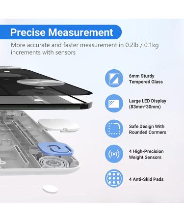 Bluetooth Body Weight Scale with Body Fat Analyzer | Smart Bathroom Wireless Scale for BMI | High Accuracy Sensor | Smartphone App | 400 lbs Capacity - Black - Buy Online on GoSupps.com