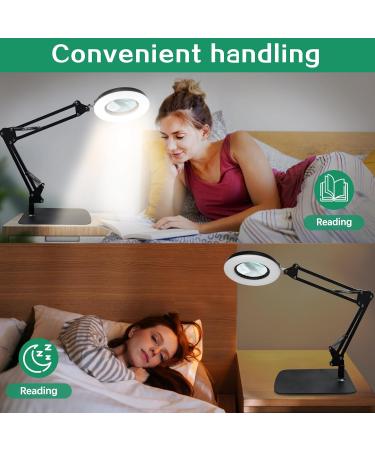 10x Magnifying Glass with Light | Illuminated LED Magnifying Lamp for Hobbies & Repairs 5 Color Modes Square Base Real Glass - Buy Online on GoSupps.com