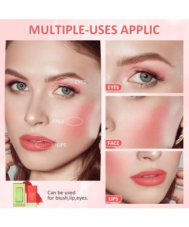 Lophe Cream Blush Stick - Multi-Use Natural Rouge for Eyes Cheeks & Lips | Moisturizing Matte Makeup for All Skin Tones (02) - Buy Online on GoSupps.com