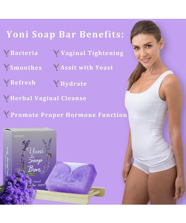 Yoni Wash & Soap Set with Essential Oil - pH Balanced Feminine Care Kit with Lavender Scent - 5.29oz Soap Bar, 2 x 30ml Oil, 6.7 fl.oz Wash - Moisturizing & Odor-Removing Formula - Buy Online on GoSupps.com