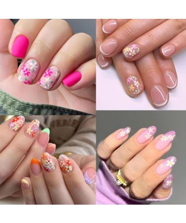 30 Sheet Colorful Flower Nail Art Stickers - 3D Adhesive Decals for Women | Cute Nail Designs & Supplies - Buy Online on GoSupps.com