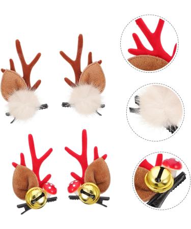 minkissy 2 Pairs Antler Hair Clip Halloween Barrette Deer Antlers Hair Clips Xmas Deer Antler Headdress Kids Hairpins Animal Hair Clips Flannel Ears Hairpins Christmas Clothing A40 Flannel - Buy Online on GoSupps.com