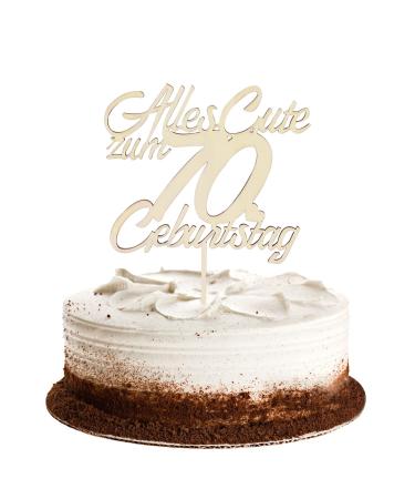 Goldthrock Wood Cake Deco 70 Birthday Man Woman Tortendendeco Birthday 70 Birthday Men Deco Kuchendeko Happy 70th Birthday Decoration 70.Birthday women cake decoration cake topper 70 years Happy birthday 70 - Buy Online on GoSupps.com
