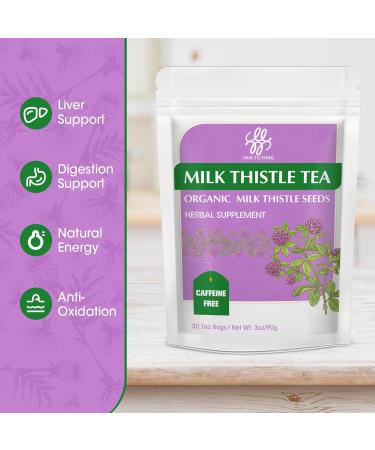 iMATCHME Organic Milk Thistle Tea Bags Liver Support Herbal Tea 30 Tea Bags/90g - Buy Online on GoSupps.com