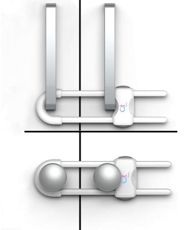 QT BABY Baby Proofing Cabinet Locks | Adjustable U Shaped Baby Safety Latches for Drawers, Fridge, Closet |Modern Baby Proofing Cabinet Lock with Extra Secure Lock Buttons (Pack of 4, White) Pack of 4 White
