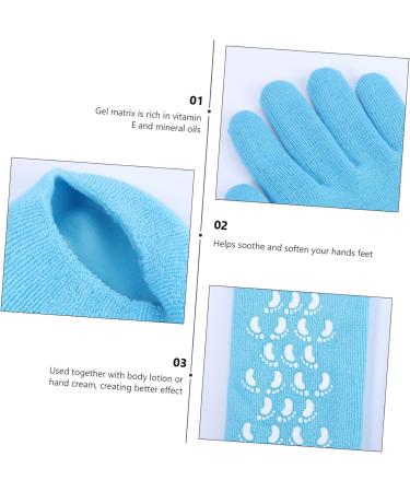 POPETPOP Hydrating Gloves Dry feet Gel Socks Cracked feet Gel Socks Moisturizing Toe Socks Toeless Gel Socks Cracked Heels Gel Socks Gel Heel Sleeves Miss Silicone Socks moisturize - Buy Online on GoSupps.com