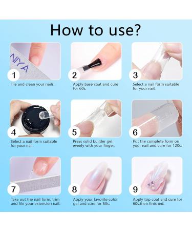 ETYJO 50g Solid Builder Gel - Clear Non-Stick 3D Carving Gel for Nail Art - Large Capacity Hard Gel for Nail Salon and Home DIY - Buy Online on GoSupps.com