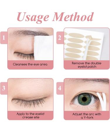 288PCS Eyelid Tape Instant Eye Lift Strips Set with Fork Rods L - Waterproof Double Eyelid Stickers for Uneven Mono-Eyelid - Natural & Invisible Beauty Tool - Buy Online on GoSupps.com