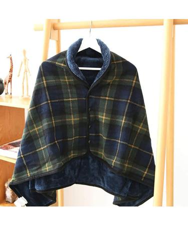NABTAH Wheelchair Blanket Wearable Thickening Old Man Shawl Wheelchair Cosy Fleece Blanket Wheelchair Warm Blanket Women's Shoulder Warmer Blanket