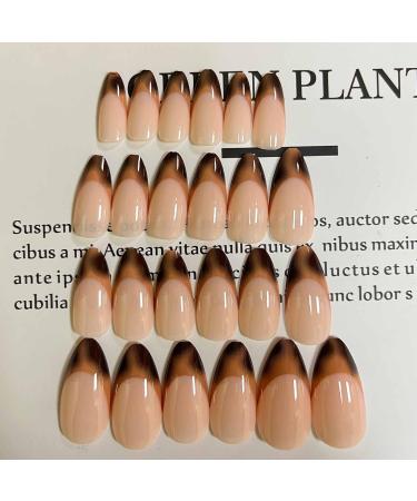 Medium Press on Nails - Full Cover Acrylic Stick On Nails | French Leopard Print Almond - Perfect for Women & Girls - Buy Online on GoSupps.com