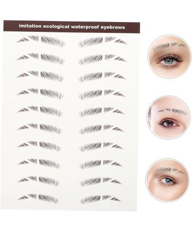 FOMIYES 24 Pcs Eyebrow Stickers Waterproof Stickers Grooming Shaping Eyebrow Sticker Eyebrow Tattoos Bionic - Buy Online on GoSupps.com